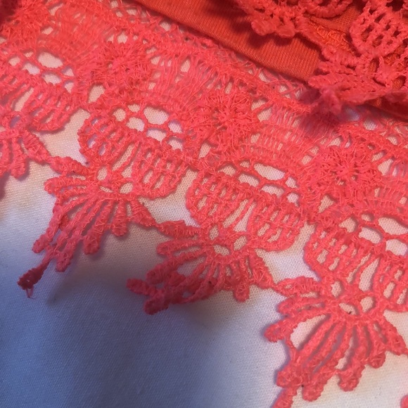 H & M Lacey Small Hot Neon Salmon Shorts Divided - Picture 9 of 9